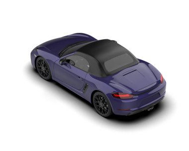 Modern spor araba - beyaz arkaplanda 3D resim