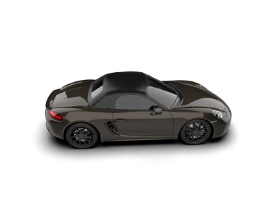 Modern spor araba - beyaz arkaplanda 3D resim