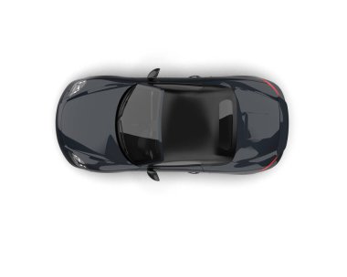 Modern spor araba - beyaz arkaplanda 3D resim