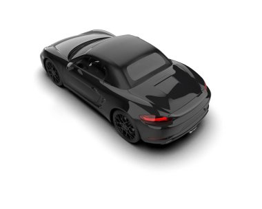 Modern spor araba - beyaz arkaplanda 3D resim