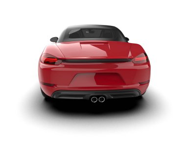 Modern spor araba - beyaz arkaplanda 3D resim