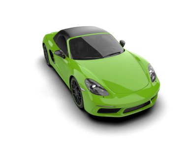 Modern spor araba - beyaz arkaplanda 3D resim