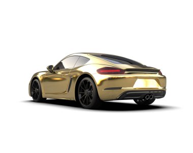 Modern spor araba - beyaz arkaplanda 3D resim