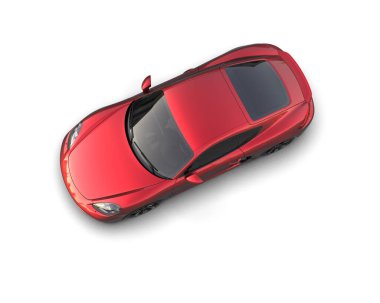 Modern spor araba - beyaz arkaplanda 3D resim