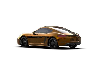 Modern spor araba - beyaz arkaplanda 3D resim