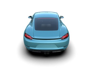 modern spor araba beyaz arka planda izole