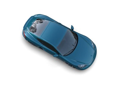 modern spor araba beyaz arka planda izole