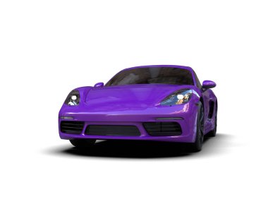 modern spor araba beyaz arka planda izole