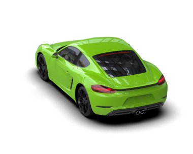 modern spor araba beyaz arka planda izole