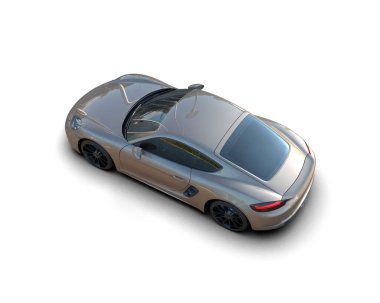 modern spor araba beyaz arka planda izole