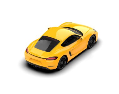 modern spor araba beyaz arka planda izole