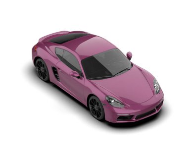 modern spor araba beyaz arka planda izole