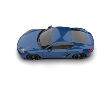 modern spor araba beyaz arka planda izole