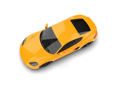 modern spor araba beyaz arka planda izole