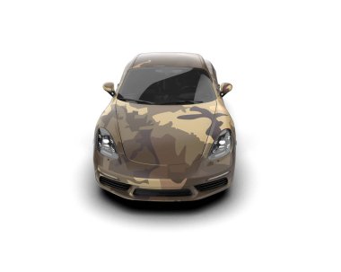 modern spor araba beyaz arka planda izole