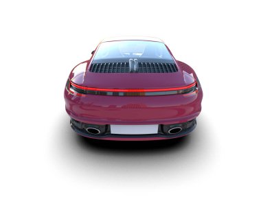 modern spor araba beyaz arka planda izole