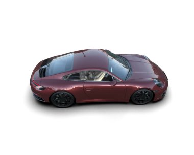 modern spor araba beyaz arka planda izole