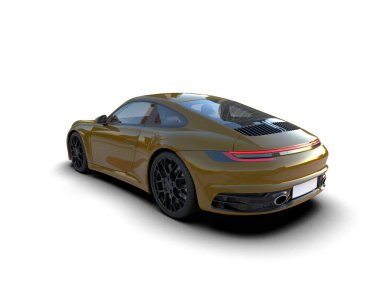 modern spor araba beyaz arka planda izole