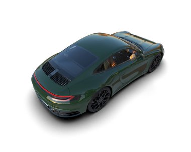 modern spor araba beyaz arka planda izole