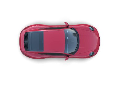 modern spor araba beyaz arka planda izole