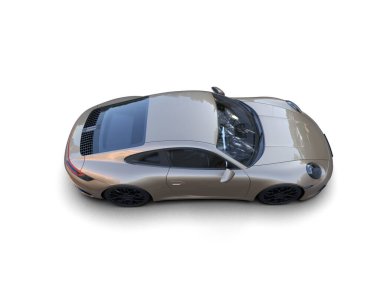 modern spor araba beyaz arka planda izole