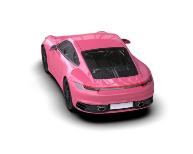 modern spor araba beyaz arka planda izole