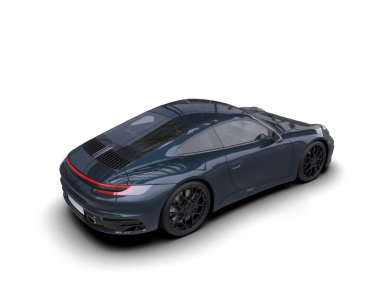 modern spor araba beyaz arka planda izole