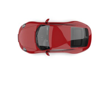 modern spor araba beyaz arka planda izole