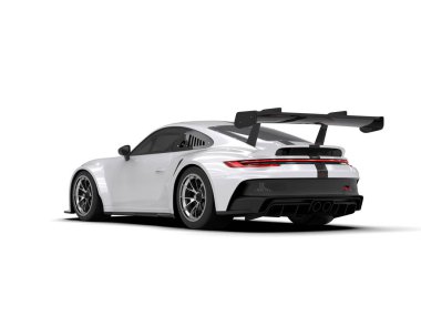 modern spor araba beyaz arka planda izole