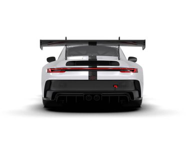 modern spor araba beyaz arka planda izole