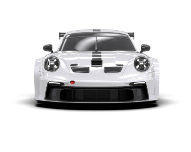 modern spor araba beyaz arka planda izole