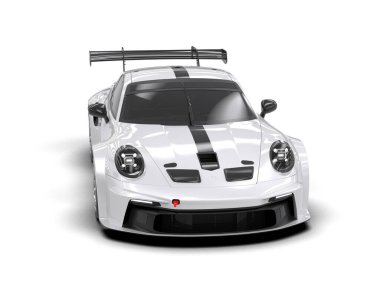 modern spor araba beyaz arka planda izole