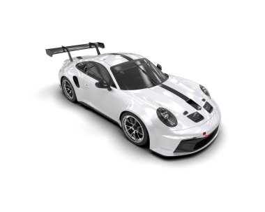 modern spor araba beyaz arka planda izole