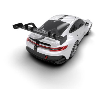 modern spor araba beyaz arka planda izole