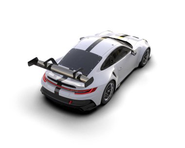 modern spor araba beyaz arka planda izole