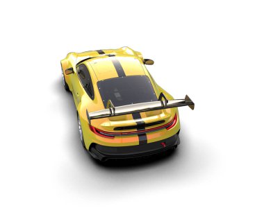 modern spor araba beyaz arka planda izole