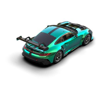 modern spor araba beyaz arka planda izole