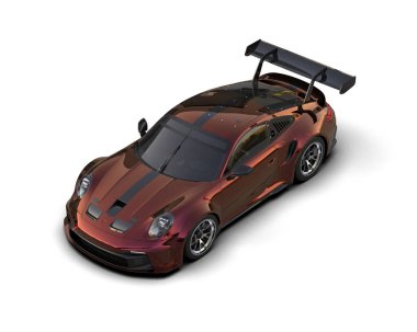 modern spor araba beyaz arka planda izole