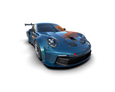 modern spor araba beyaz arka planda izole