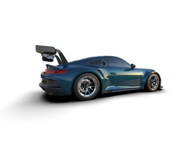 modern spor araba beyaz arka planda izole