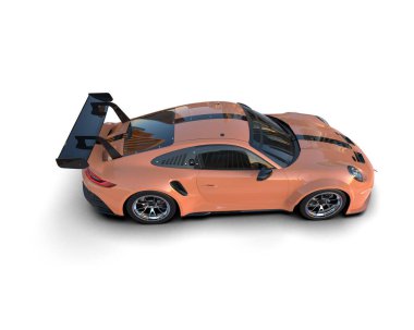 modern spor araba beyaz arka planda izole