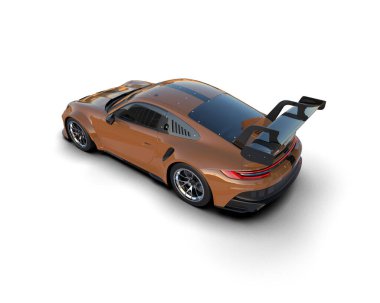 modern spor araba beyaz arka planda izole