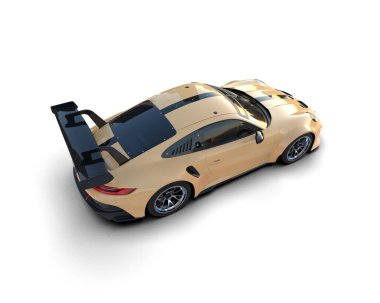 modern spor araba beyaz arka planda izole