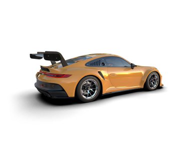 modern spor araba beyaz arka planda izole