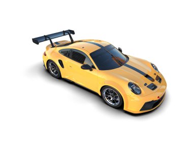 modern spor araba beyaz arka planda izole