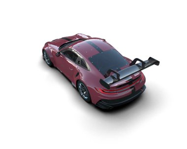 modern spor araba beyaz arka planda izole