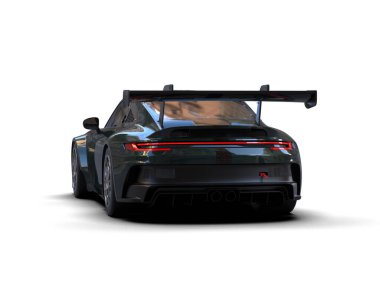 modern spor araba beyaz arka planda izole