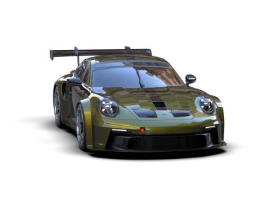 modern spor araba beyaz arka planda izole