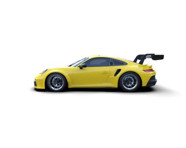 modern spor araba beyaz arka planda izole