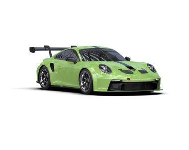 modern spor araba beyaz arka planda izole